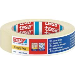 Kreppband 4323 leicht gekreppt hellbeige L.50m B.25mm Rl.TESA | 12 Stück