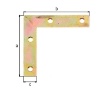 Möbelwinkel L.50x50mm B.10mm S.1,25mm STA sdmverz.GAH | 50 Stück