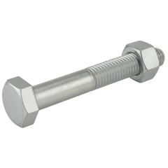 Baubolzen mit Mutter CE 4.8 | M 20 x 400 | galv. verzinkt | 15 Stück