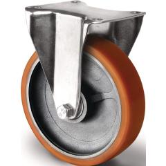 Schwerlastbockrolle D.160mm Trgf.800kg Bockrolle Guß-PU 135mm 110mm TECWERK