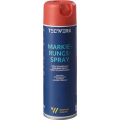 Markierungsspray leuchtrot 500 ml Spraydose TECWERK CHEMICALS | 12 Stück