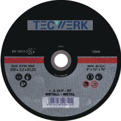 Trennscheibe D115x1,6mm ger.STA Bohr.22,23mm TECWERK | 25 Stück