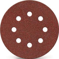 Haftschleifscheibe GLS 5 125mm K.180 f.HO/Metall Korund Lochanzahl 8 TECWERK | 25 Stück