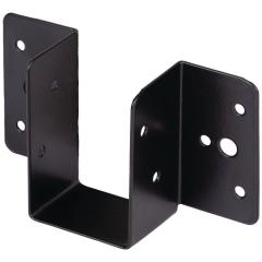 Balkenschuh 51/61 1mm STA verzinkt,schwarz kunststoffbesch.abgerundete Ecken GAH | 10 Stück