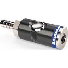 Druckknopf-Sicherheitskupplung DN 7,4,Tülle AluNBR Schlauchweite LW 6 PROMAT