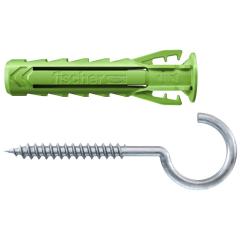 fischer Spreizdübel SX Plus Green 6 x 30 S mit Rundhaken - 20 Stück