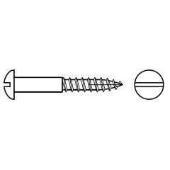 Halbrund-Holzschrauben mit Schlitz | DIN 96 | 5 x 45 | 200 Stück