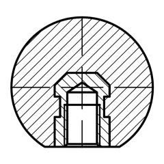 DIN 319 Kunststoff Form E 40 M 10 | schwarz | mit Messing Gewindebuchse  | 10 Stück