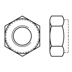DIN 980 | Stahl 8 Feingewinde galvanisch verzinkt | M 20 x 1,5 | 50 Stück