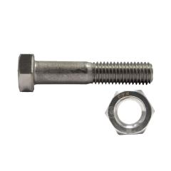 ISO 4014 | Sechskantschrauben mit Schaft u. Mutter | Edelstahl A4  SB-Schrauben-Garnituren | M 16 x 130 | 10 Stück