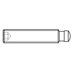 Gewindestifte mit gehärtetem Druckzapfen und Innensechskant | DIN 6332 | M 6 x 45 | 10 Stück