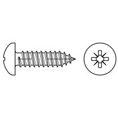 ISO 7049 Linsenkopf-Blechschrauben mit Spitze, Pozidriv-Kreuzschlitz Z | 4,2x 38 -C-Z | 100 Stück