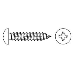 ISO 7049 Linsenkopf-Blechschrauben mit Spitze, Phillips-Kreuzschlitz H | C 5,5 x 45 -H | 250 Stück
