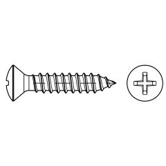 ISO 7051 Linsensenk-Blechschrauben mit Spitze, Phillips-Kreuzschlitz H | 2,9 x 22 -C-H | 1000 Stück