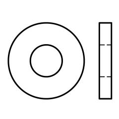DIN 7349 | Stahl galvanisch verzinkt | 10,5 x 25 x 4 mm | 500 Stück