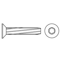 Gewinde-Schneidschrauben mit Senkkopf | ~DIN 7516, ISR | DE M 5 x 10 -T25 | 1000 Stück