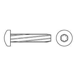 DIN 7516 KS -ISR | Stahl galvanisch verzinkt | M 4 x 16 mm - T20 | 2000 Stück