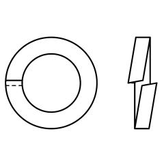 Federringe für Zylinderschrauben | galv. verzinkt | ~DIN 7980 | Ø 12 | 500 Stück