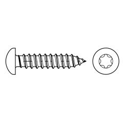 ISO 14585 Flachkopf-Blechschrauben mit Spitze, mit Innensechsrund | 4,8 x 25 -C | 500 Stück
