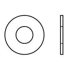 Flache Cupal-Scheiben | Kupfer/Aluminium | 6,5 x 15 x 1 | 200 Stück