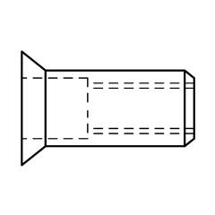 Blindniet-Muttern, rund, offen, Senkkopf 90° | M 6 / 1,5 | 4,5 | 250 Stück
