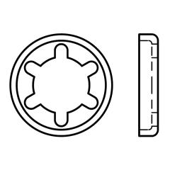 DUBO-Zahn-Tellerringe für DUBO-Profilscheiben 410 | 21,3 x 13,5 | 100 Stück