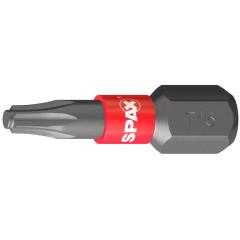 SPAX-Torx Bit mit Zapfen T15, Länge: 25 mm | Großpack 10 x 5 Stück