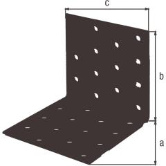 Lochplattenwinkel ETA-08/0165 H80xB80xS2,5mm STA roh,verzinkt,schwarz ku.-besch. | 25 Stück
