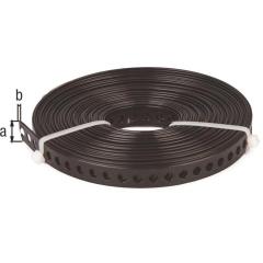 Lochband Band-B12x0,8mm L.10m verzinkt,schwarz ku.-besch.GAH | 5 Stück