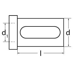 Reduzierbuchse Form 2 Bohrungs-D.16mm AD 25mm Einspann-L.46mm PROMAT
