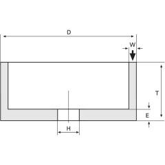 Schleiftopf 100mm Stahl,HSS 80 Bohr.20mm TYROLIT