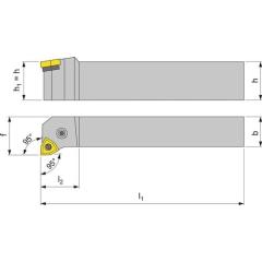 Klemmdrehhalter PWLNR1616H06 re.vern.Außen TECWERK