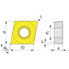Wendeschneidplatte CCGT060204L-HP UNI35 li.TECWERK | 10 Stück