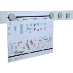 Magnetleiste L500xB50xS0,5mm weiß selbstklebend MAGNETOPLAN | 10 Stück