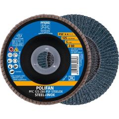 Fächerscheibe POLIFAN Z PSF STEELOX D.125mm K.80 kon.STA/INOX ZK PFERD | 10 Stück
