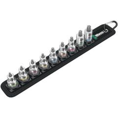 Schraubendrehereinsatzset Belt B 3 Torx 9-tlg.Antr.10mm (3/8) Zoll WERA