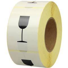 Warnetiketten Maße 75x105mm Papier weiß Symbol Vorsicht zerbrechlich TRANSPAK