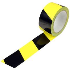 Kennzeichnungsband Breite 50mm Länge 66m Stärke 52µ PVC gelb/schwar TRANSPAK | 36 Stück