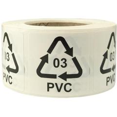 Etiketten f.Italien Maße 35x35mm Haftfolie weiß selbstklebend Aufdruck 03 PVC | 2 Stück