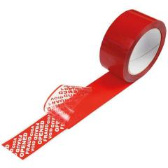 Sicherheitssiegelband Breite 50mm Länge 50m Stärke 49µ PET rot TRANSPAK | 36 Stück