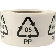 Etiketten f.Italien Maße 35x35mm Haftfolie weiß selbstklebend Aufdruck 05 PP | 2 Stück