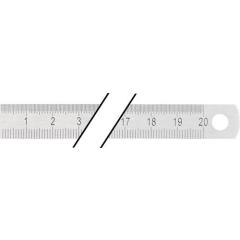 Stahlmaßstab L.200mm rostfr.Stahl biegsam Teilung B=mm/1/2mm TECWERK