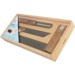 Tischler-Set 300mm 3-tlg.VA/Nussbaum rostfr.HEDUE