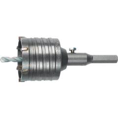 Schlagbohrkrone D.68mm Gesamt-L.120mm f.Steckd.6-KT.-Schaft HELLER