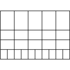Sortimentskasten Carry Lite B415xT330xH57mm 25/2 Fächer blau RAACO