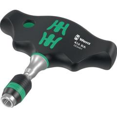Bithalter 416 RA 1/4 Zoll Ratsche m.Feinverzahnung Klingen-| Länge 45 mm | 2K-Griff WERA
