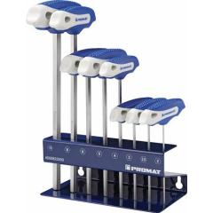 Stiftschlüsselsatz 8-tlg.SW 2-10 m.Quergr.im Werkbankständer TECWERK