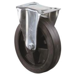 Bockrolle D.200mm Trgf.300kg Elastikgummi Platte L135xB110mm BS ROLLEN
