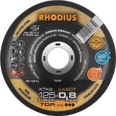 Trennscheibe XTK8 D125x0,8mm gekr.INOX Bohr.22,23mm RHODIUS | 50 Stück
