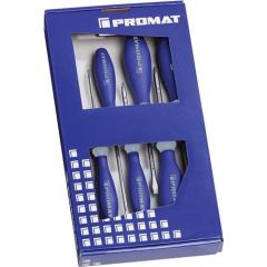 Schraubendrehersatz 6-tlg.Schlitz/PZD 3K-Griff 6-Kant-Klinge/Ans.TECWERK